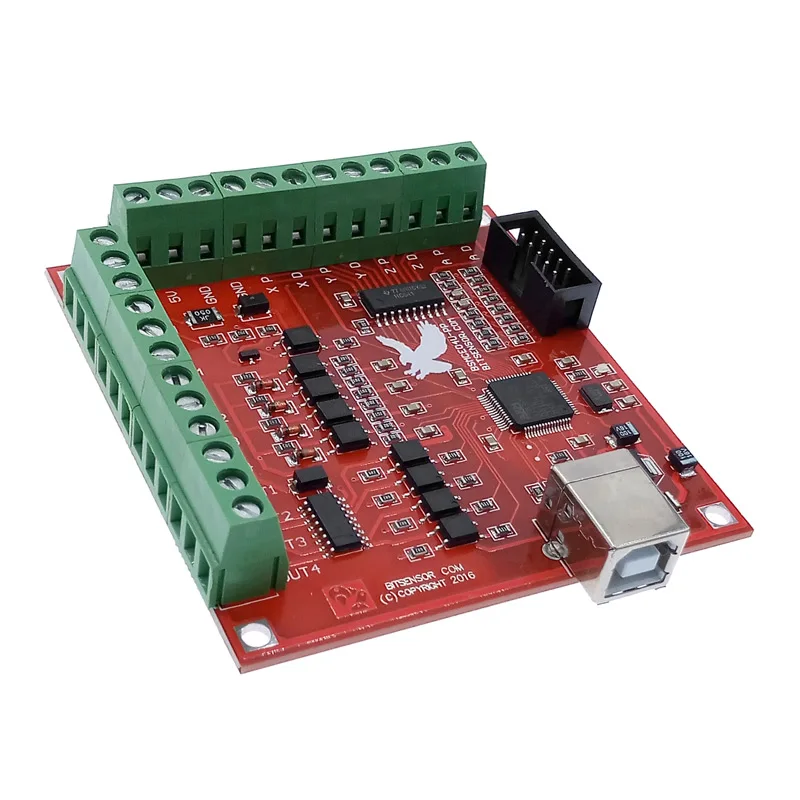 Cnc usb breakout placa mach3 4 eixo interface driver controlador de