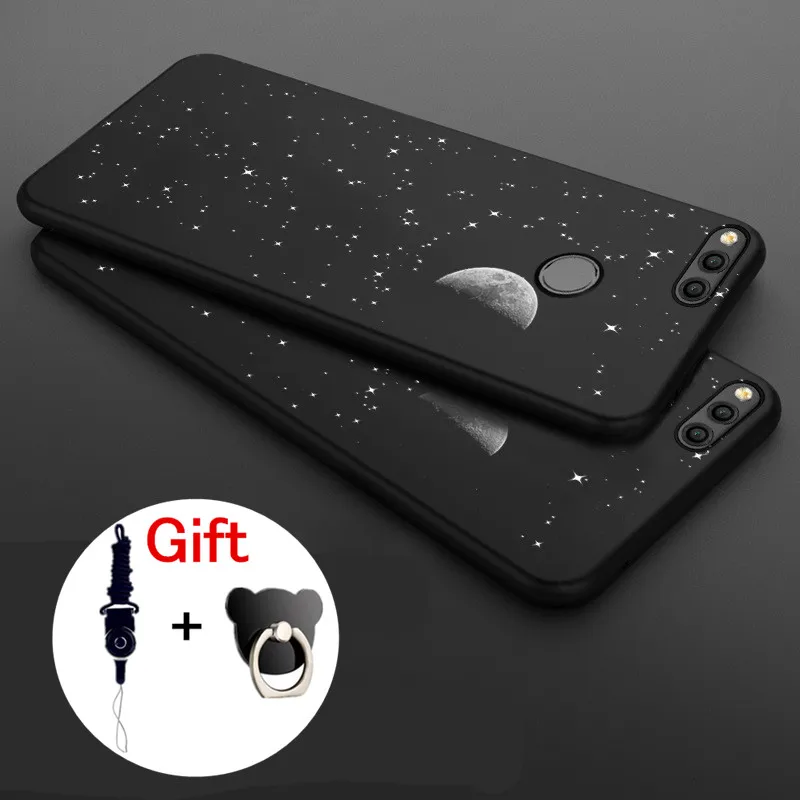 

Huawei Honor 7X Case Huawei Mate Se Black Simple Series Soft TPU Back Cover Case For Huawei Honor 7X #0109