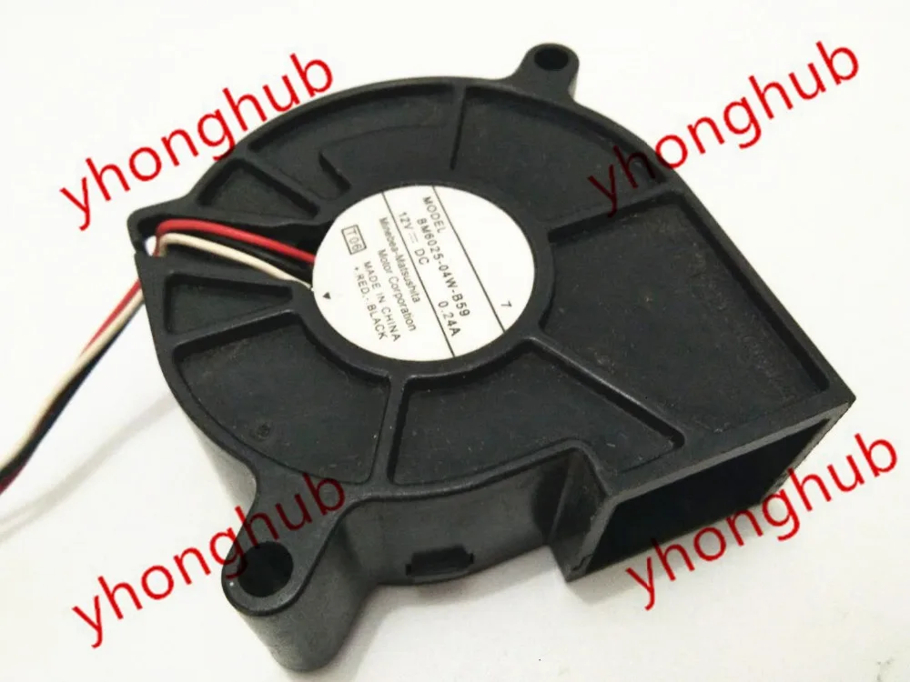 NMB MAT BM6025 04W B59 T06 DC 12V 0.24A 3 жильный 60x60x25 мм Сервер вентилятор охлаждения|blower fan|server