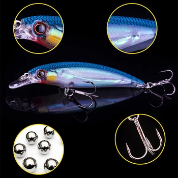 

12 Colors Floating Minnow Fishing Lure Hard Artificial Crank Bait 3D Eyes 11cm 14g Fishing Wobblers Crankbait Minnows Luminous