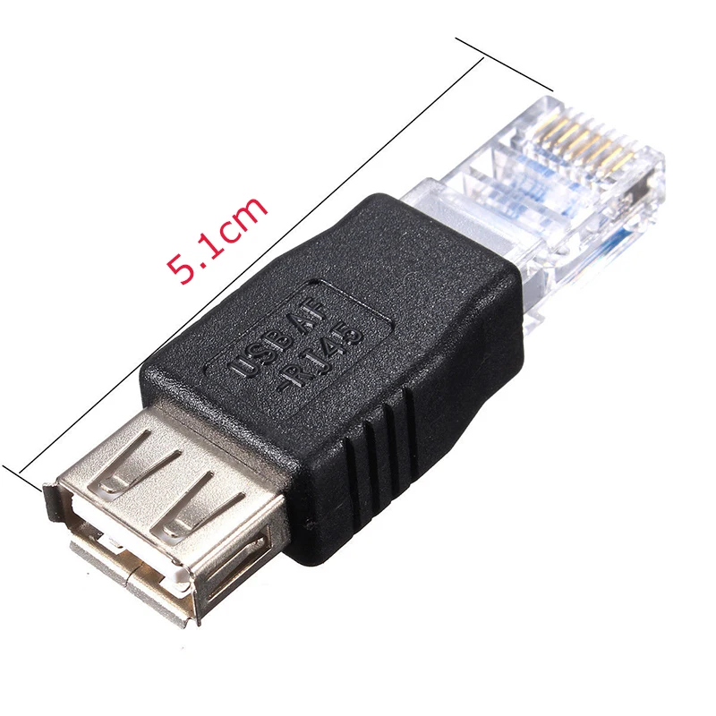 USB A мама к Ethernet RJ45 папа адаптер разъем маршрутизатор адаптер Черный