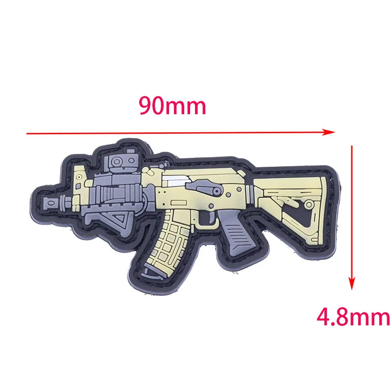 Тактический 3D ПВХ боевой дух Военная нарукавная нашивка наклейки военные энтузиасты личности тактические наклейки на рюкзак мини нашивка в виде оружия