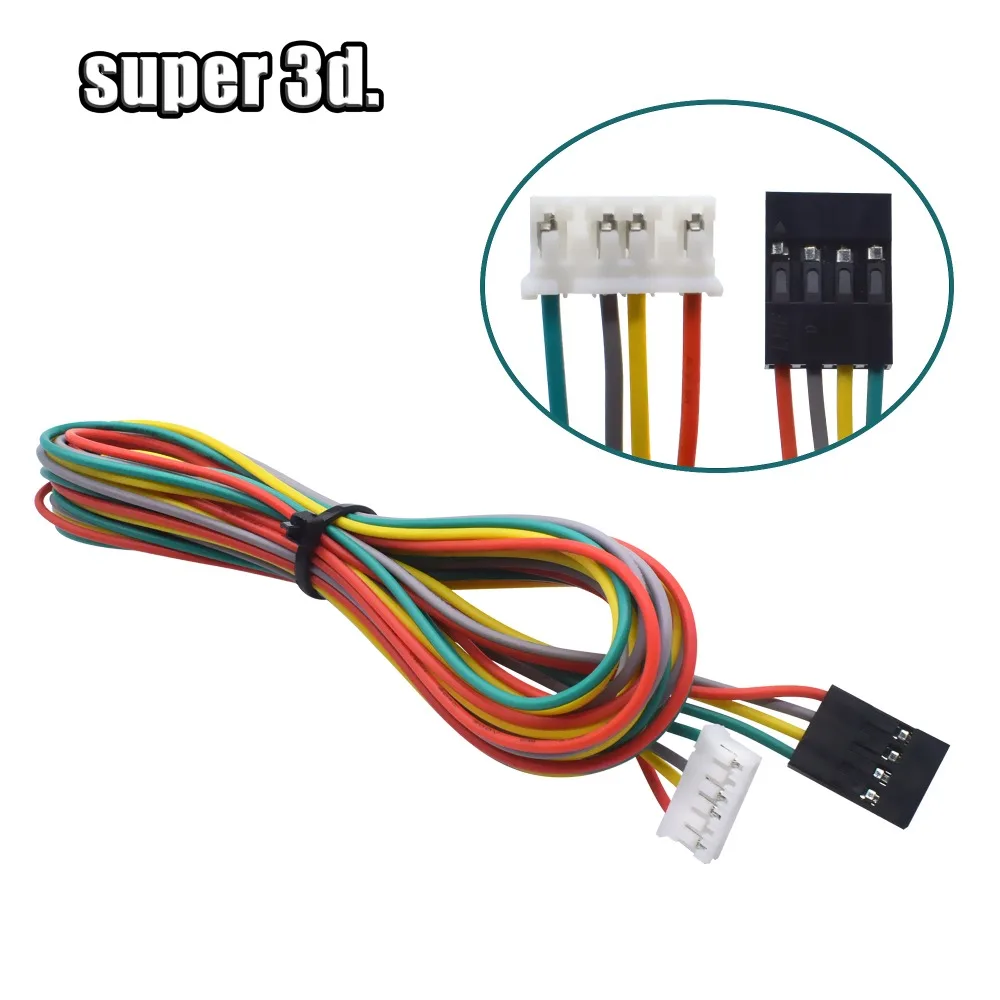 خطوة موتور الكابلات XH2.54 + دوبونت موصل 30 سنتيمتر/1 m/1.5 m طول ل 3D طابعة محرك متدرج