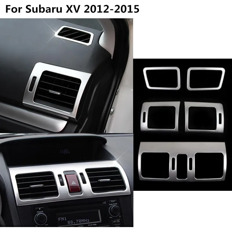 

Car style garnish cover frame lamp trim ABS Matte front Air condition Outlet Vent hoods 4pcs For Subaru XV 2012 2013 2014 2015