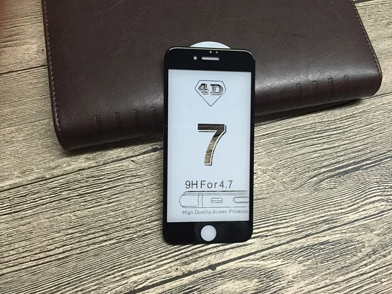 iphone 7 4D 3D tempered glass Black