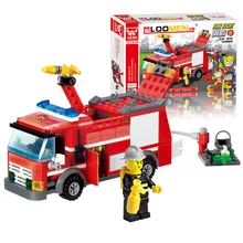 J310 Educational Toys!! New arrival 206pcs Fire Truck Building Blocks Small Particles DIY Action Figure Toys Best Gift For Kid