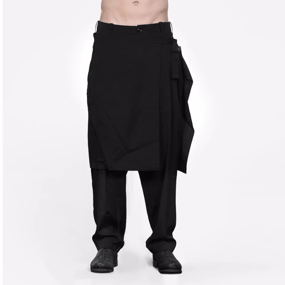 S XXXL новинка 2018 Корейская версия новой модной шерстяной юбки брюки мужские
