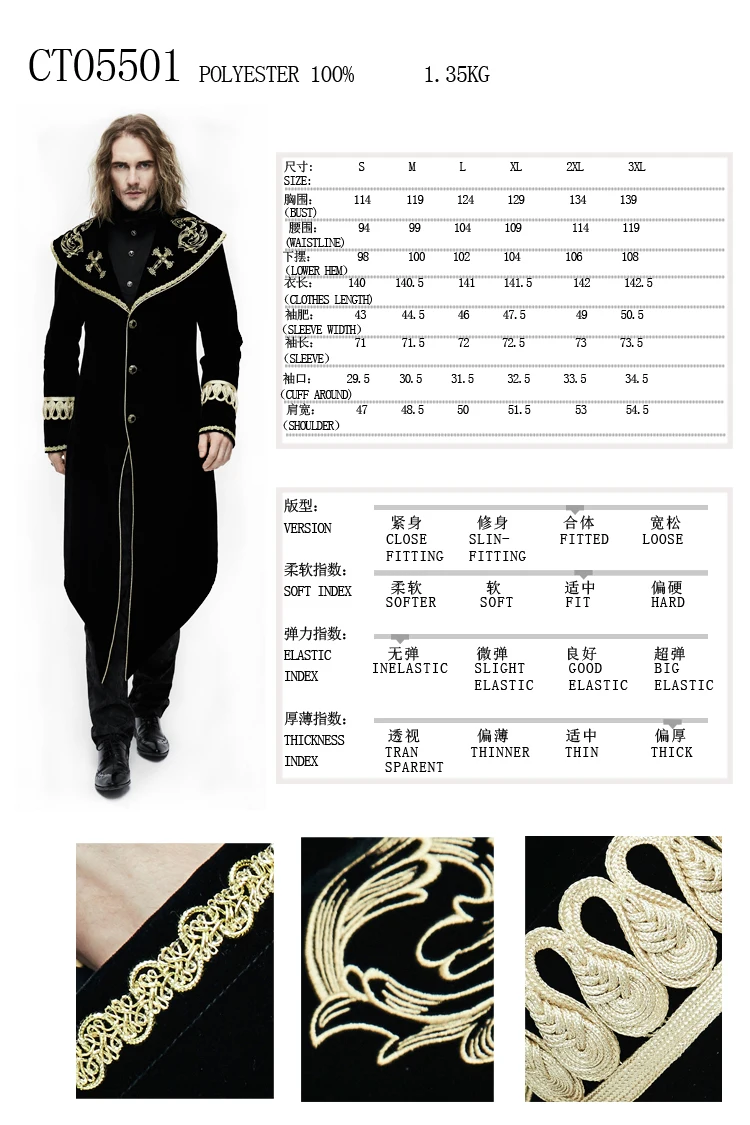 CT05501 size chart