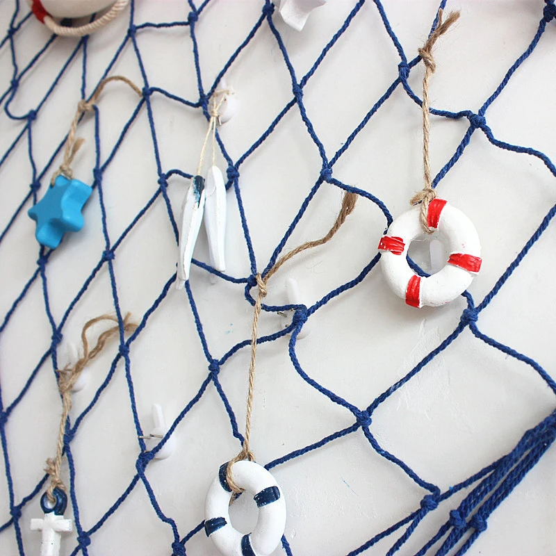 

Mediterranean Style Decor Creative Home Furnishing Mini Fish Nets Accessories Starfish Buoy Pendant