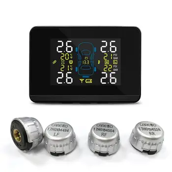 

TPMS Tire Pressure Monitoring System U906C-WF With Two USB Charging Ports And Four External Self Replaceable Battery Sensors