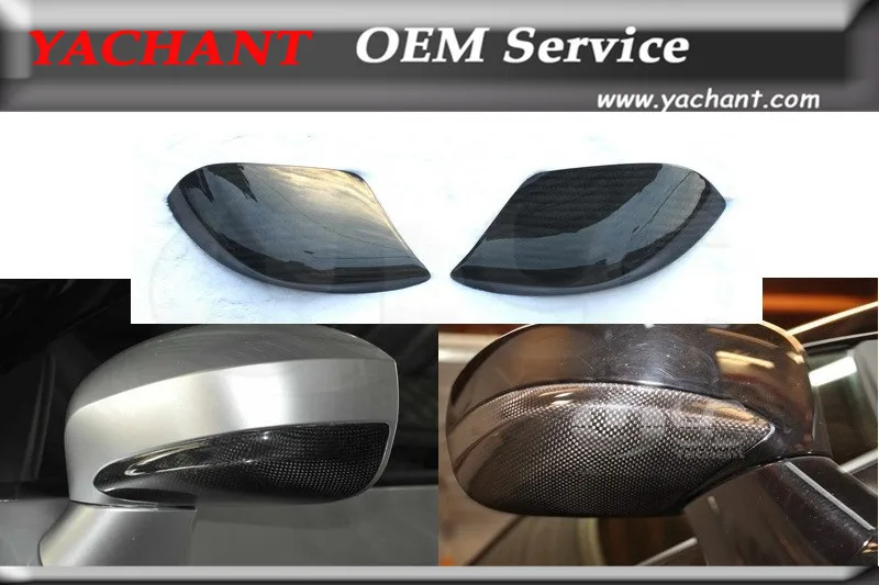 Car Styling Dry Carbon Side Mirror Under Caps 2Pcs Fit For 2008 2015 R35 GTR GTR R35 CBA DBA VS