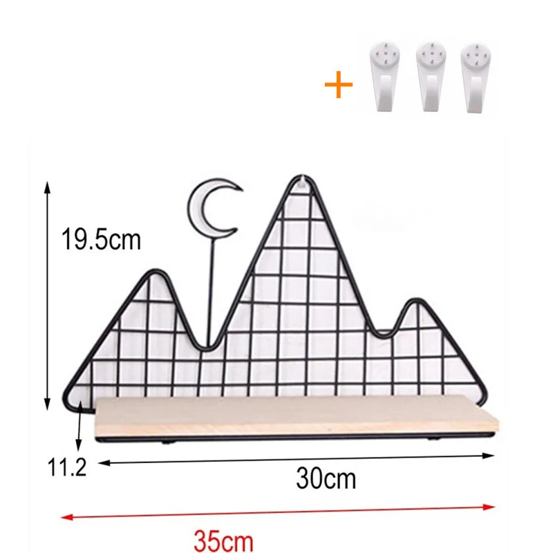 Деревянная железная настенная полка, настенный стеллаж для хранения, органайзер для спальни, кухни, домашний декор, детская комната, сделай сам, Настенный декор, держатель