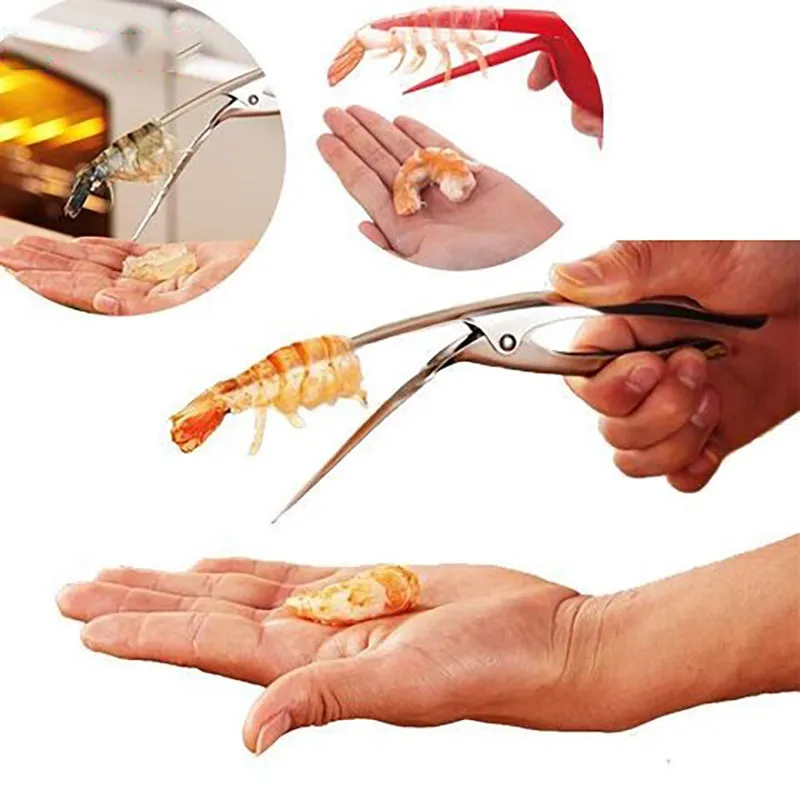 

shrimp peel Deveiner Prawn Peeler Stainless Steel Shrimp Prawn Peel Device Creative Kitchen Cooking Seafood Tools Kitchen Gadget