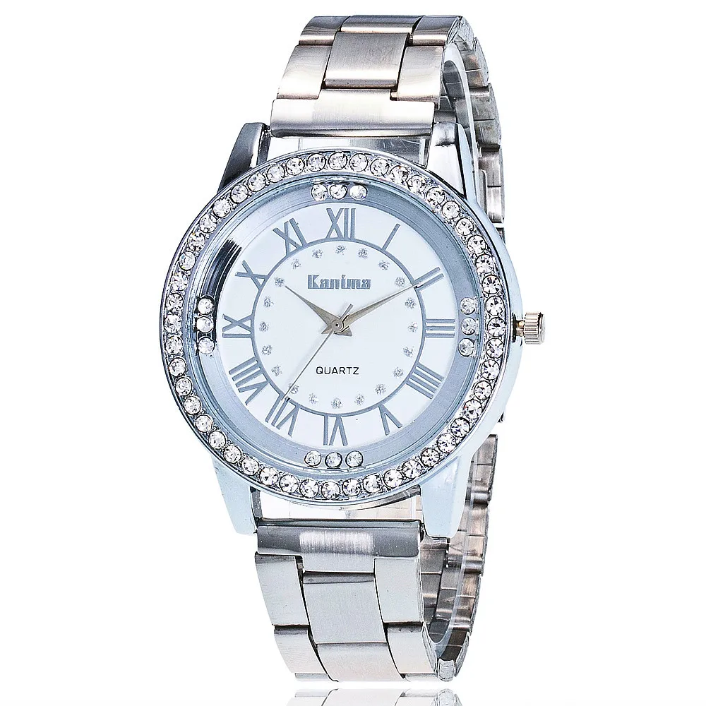 

Swiss Fashion Steel Belt Geneva Mesh Belt Rose Gold Watch Lover's Diamond Rhinestone Watches Lover Watch for Couple Gifts