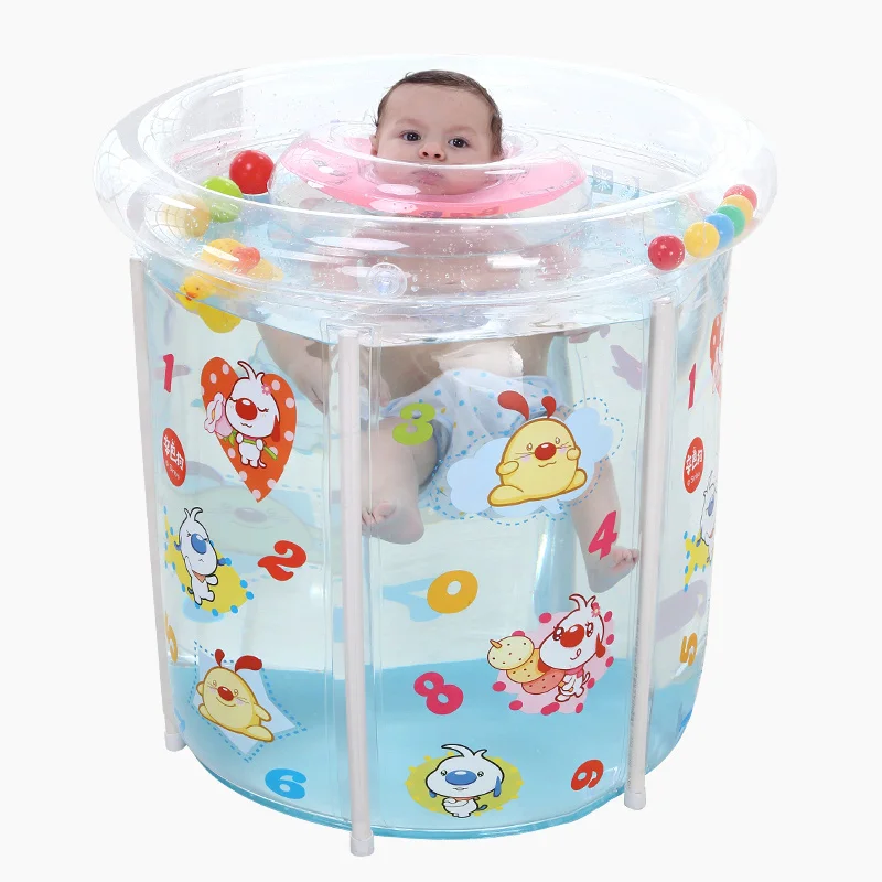 

Summer Hot Eco-friendly PVC Transparent Inflatable Baby Infant Swimming Pool Folding Child Toddler Water Playing Game Pool