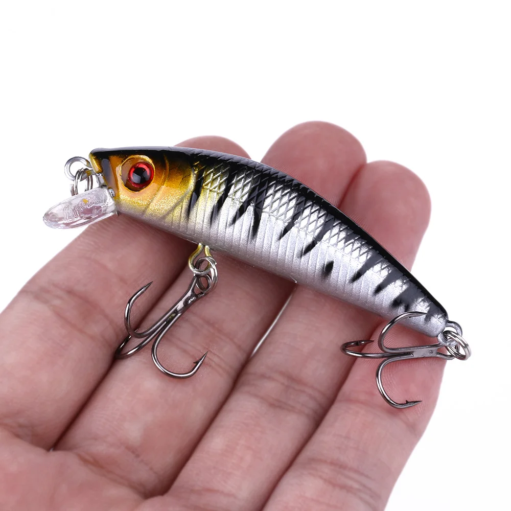 

HENGJIA 1PCS Fishing Lure Minnow Crankbait Hard Bait Tight Wobble Fishing Tackle 7CM 8G