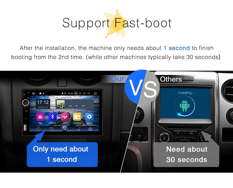 Top Pumpkin Android 8.0 Universal Car Radio 2 Din 7