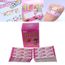 100 шт. клейкие повязки водонепроницаемые дышащие Первая помощь рана пластырь мультфильм