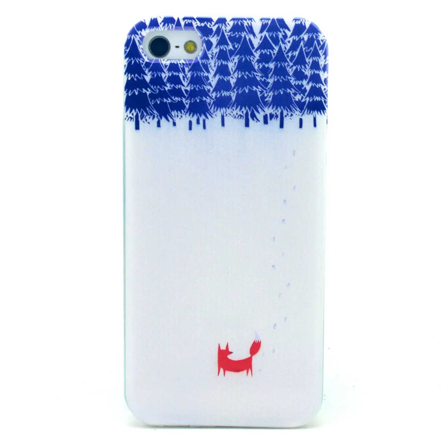 Red fox в белом снегу Силикона Конструкции ТПУ Чехол Кожного Покрова для IPHONE 5/5S 5C 6 4.7