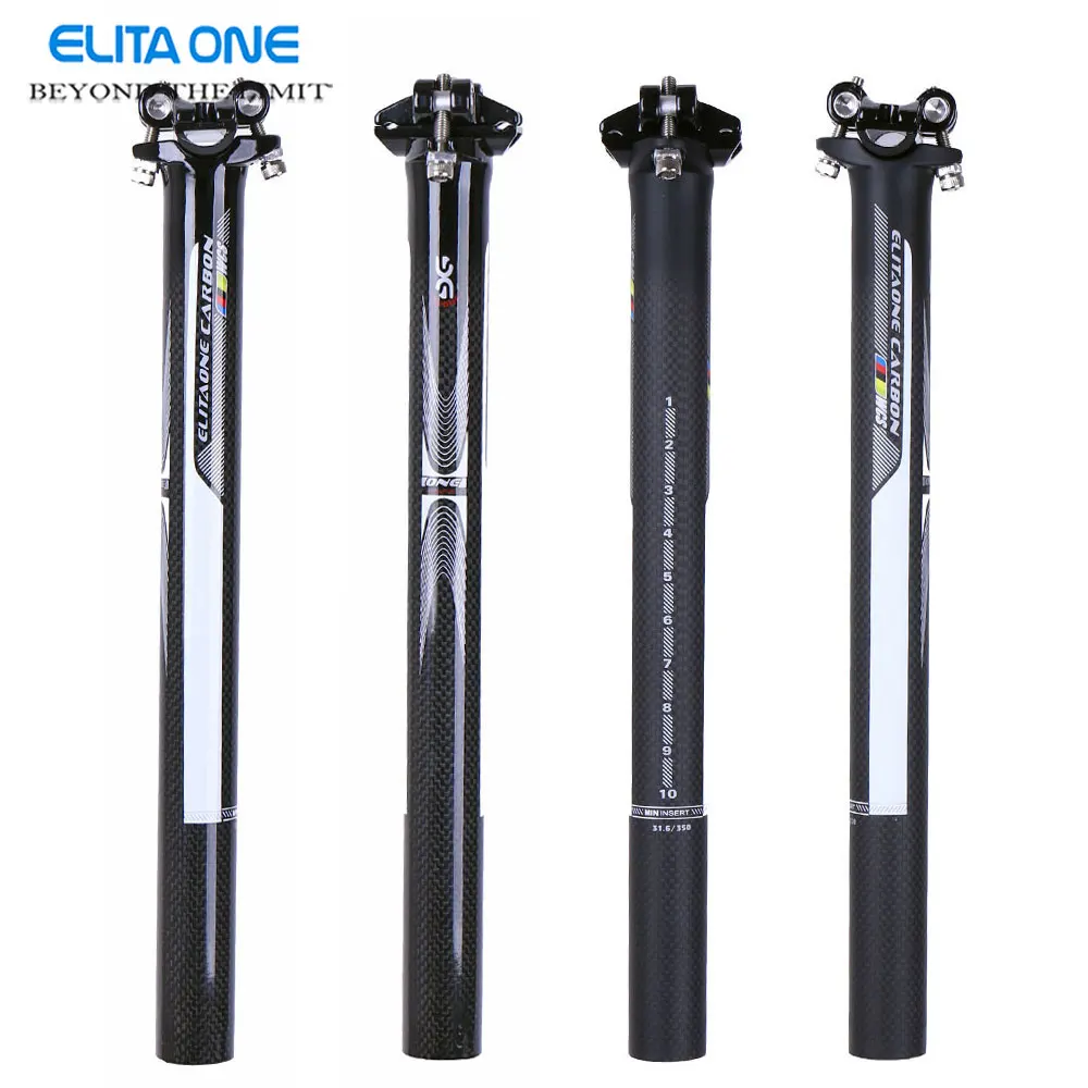 

ELITA ONE Carbon MTB Seat post Road Seatpost Carbon Bike Seatpost Road Bicycle Seat tube 27.2/30.9/ 31.6*350/400mm 3K Seat post