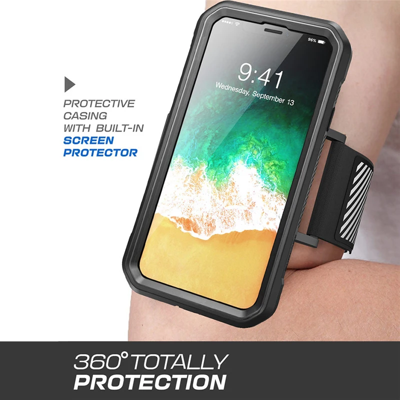 

SUPCASE For iPhone XS X Armband Case Easy Fitting Sport Running Armband with Built-in Screen Protector For iPhone X XS 5.8 inch