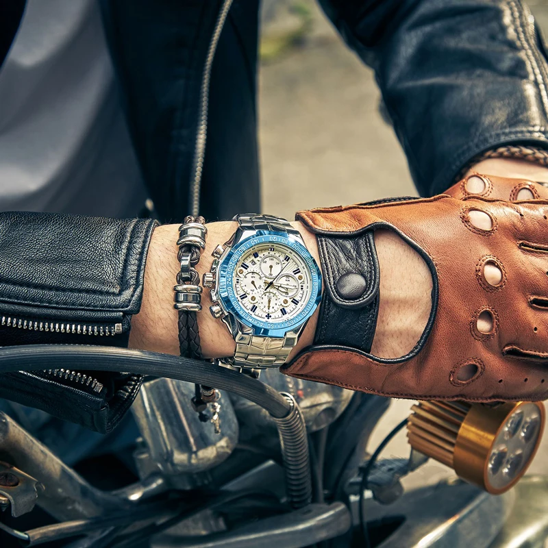 WWOOR мужские часы WristwatchesTop Роскошные брендовые золотые часы с хронографом мужские золотые большие часы