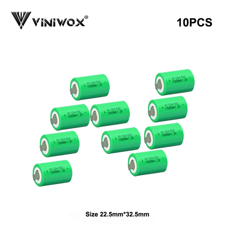 1 2 V 1300mAh 4/5SC Ni CD аккумуляторные батареи для электрического фонарика Power Bank Tool