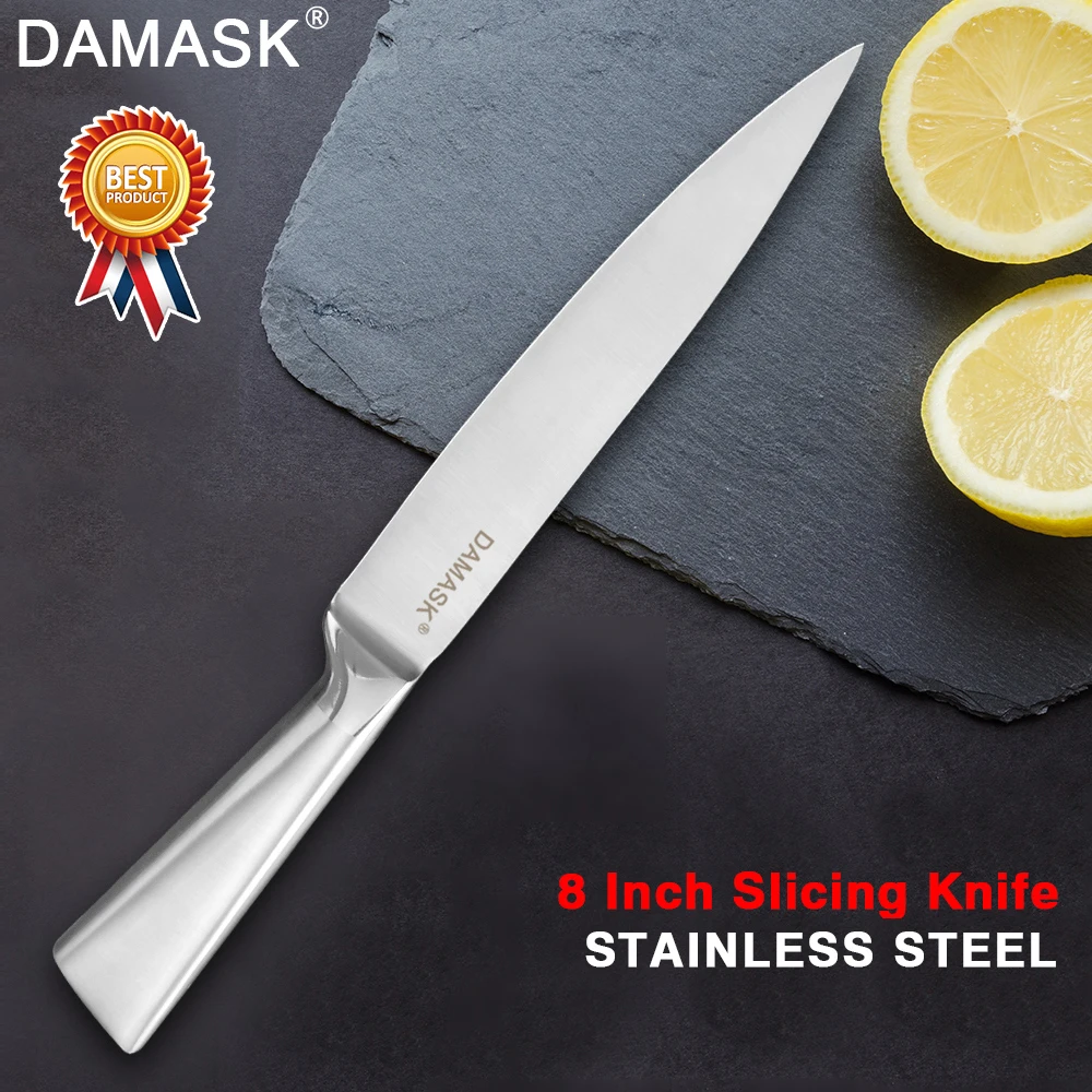 Damask нож из нержавеющей стали для нарезки овощей мяса суши рыбы сантоку шеф-повар