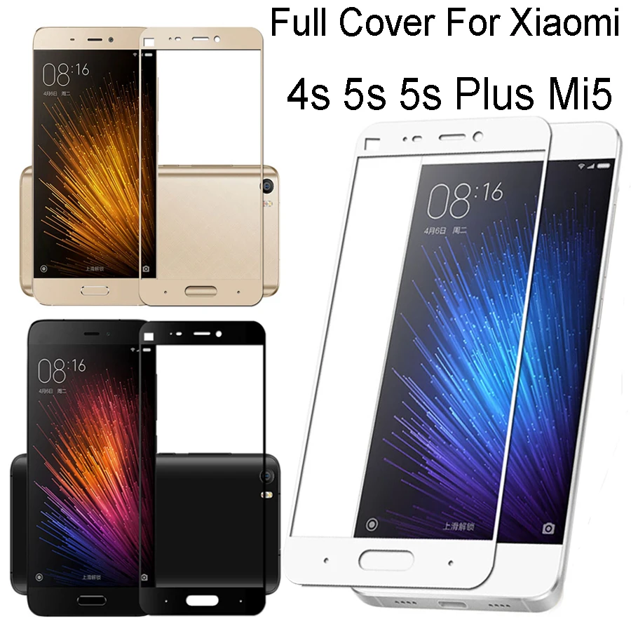 

Xaomi Mi5 s Mi 5 S 5s Pro Full Cover Tempered Glass Screen Protector Xiomi 4s 4i 4c 4s M5 Glas Phone Protective Film Case