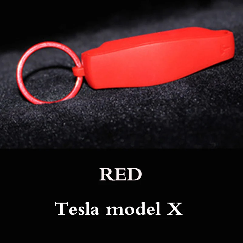 Red(model X) Силиконовый чехол для ключей от машины Tesla, защитный чехол для ключей, креативный чехол для ключей от машины Tesla, модель 3, модель X, модель S - Название цвета: Red(model X)