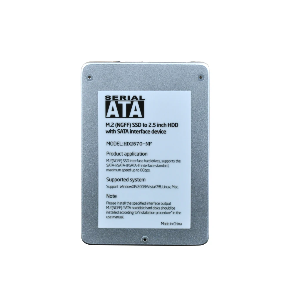 Metal Case B+M key M.2 NGFF SSD to 2.5 SATA 6Gb/s Adapter Card Enclosure Socket M2 NGFF Adapter for 2230 2242 2260 2280 M2 ssd enclosure hard drive enclosure hdd case enclosure hard drive adapter ssd adapter