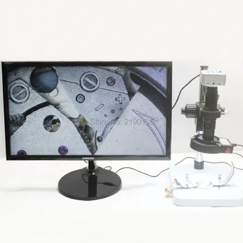 

60FPS HDMI USB output 16MP 1080P Industrial microscope camera + 10X-180X C-Mount lens + adjustable bracket + adjustable LEDlight