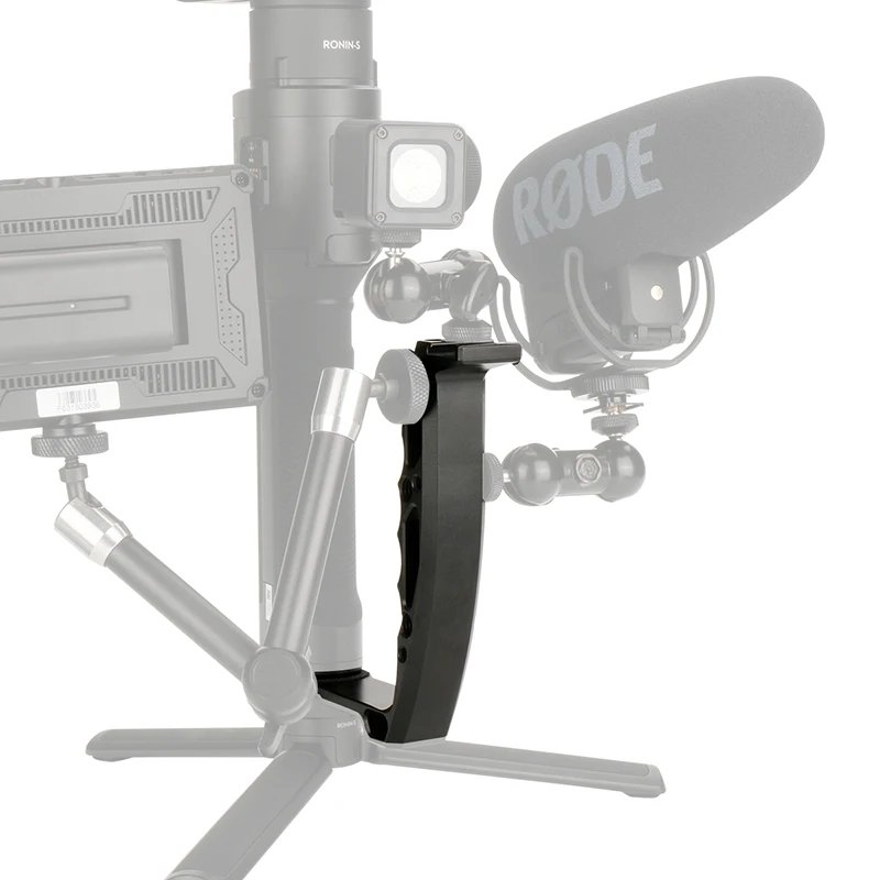 

L Type Bracket LED Light Microphone Handle Grip Video Monitor Mount Board for DJI Ronin s Zhiyun Crane 2 Moza air 2 Ulanzi