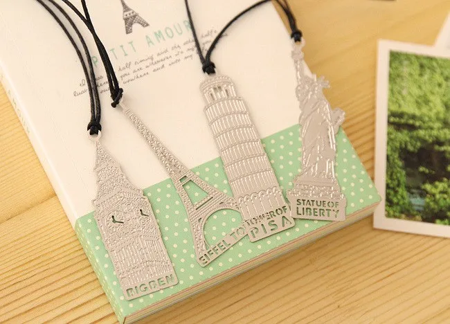 40 шт/лот Европейская Закладка для книг памяти Лондона/Парижа/Нью-Йорк/Pisa путешествия памяти офисные канцелярские принадлежности