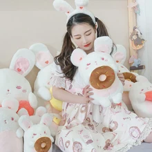 Hot Cute Soft Rabbit Doll Stuffed Bunny Pillow Doll Toy Gift for Kids Girlfriend FQ-ing 40cm 70cm hot sale cute brown bear plush toy white rabbit stuffed soft doll friend plush toy kids toy gift for girlfriend