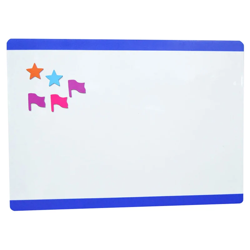 Магнитная доска A4 21x30 см ПВХ подарок для рисования сообщения холодильник BS - Цвет: Blue long side