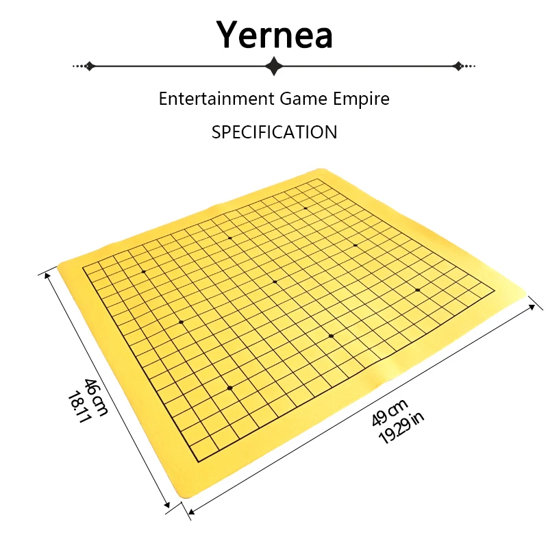 Игра Yernea Go шахматная доска с одной стороны Weiqi Синтетическая кожа фланелет 19
