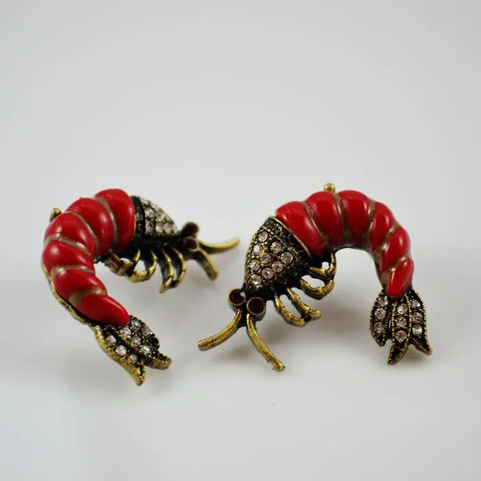 fashion jewelry accessories prawn lobster earringsin Drop Earrings