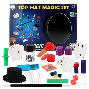 

Fun Starter Magic Tricks Set Magicians Hat Magic Set 150 Tricks Kids Children Play Toys Game Illusions Party Show Toy Great Gift