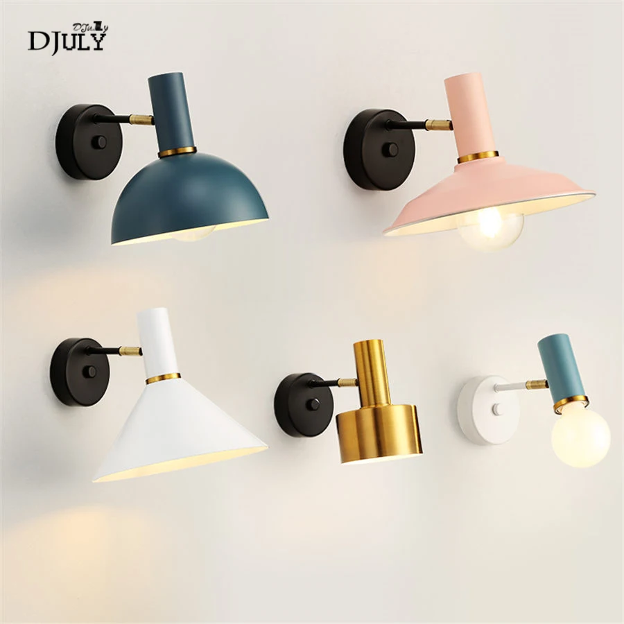 

nordic diy collocation Minimalism wall lamp for living room stairs study modern bedroom lamp loft decor led wall light fixtures