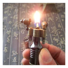 Vintage Metal Flame Kerosene Lighters Retro Torch Lighter Novelty Gadget Military Fire Gift Key Accessories With Box