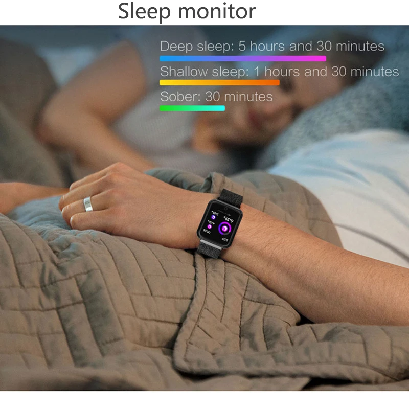 P68 reloj inteligente hombres mujeres 2019 presión arterial oxígeno corazón Monitor deportes rastreador inteligente IP68 conectar IOS Android - 5