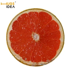 HUGSIDEA 3D Забавный фруктовый коврик с принтом круглый ковер для гостиной нескользящий ковер Тонкий 60*60 см домашний отель декоративный Alfombra