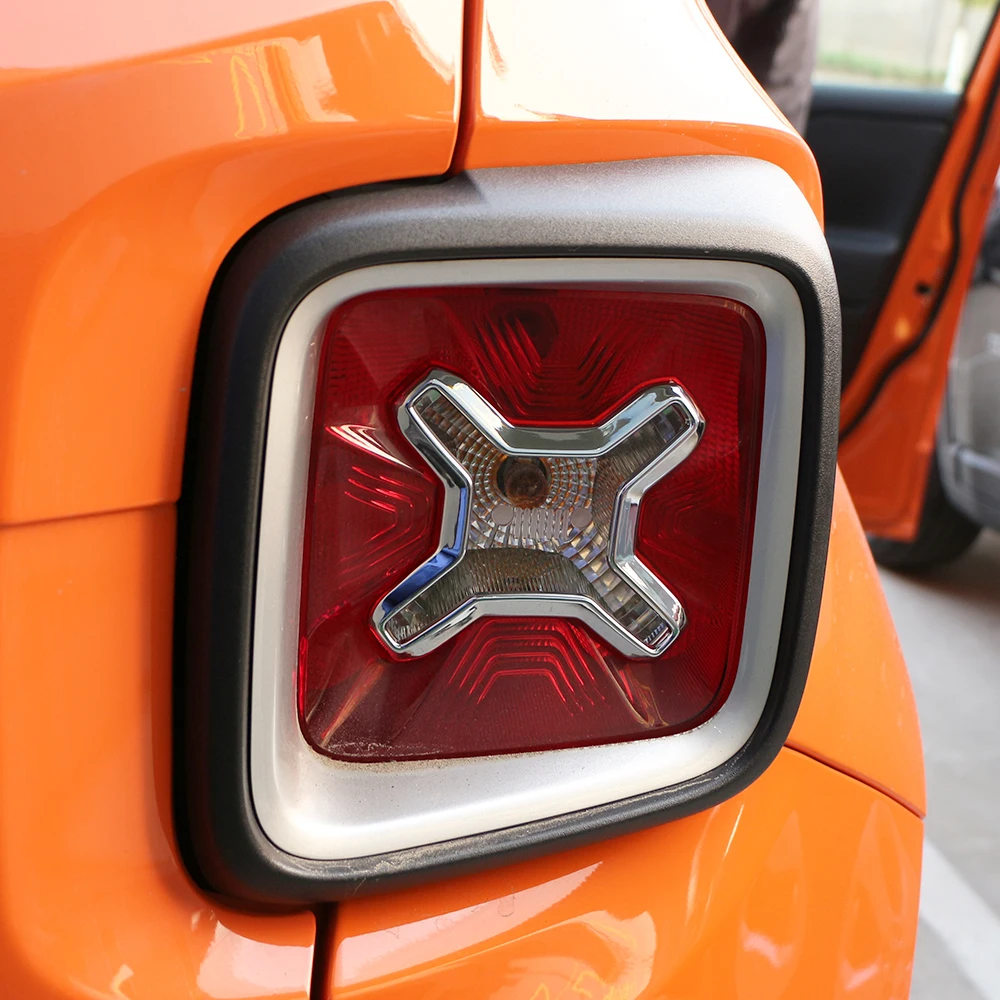Аксессуары для Jeep Renegade 2015 2016 2017 2018 2019 хромированный задний бампер фонарь на задней стороне лампы, стоп-сигналы для обрезки