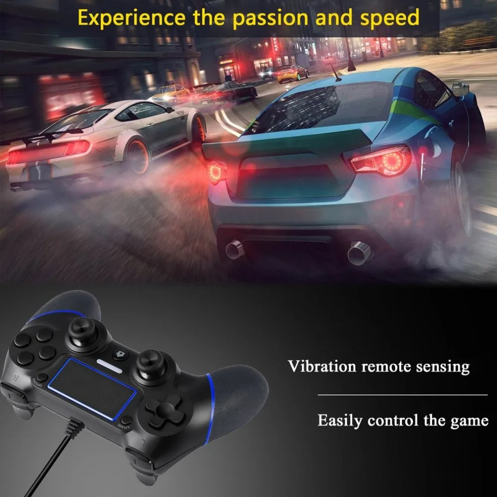 USB проводной игровой контроллер для sony playstation 4 Joypad черный игровой джойстик компьютерный геймер геймпад контроллер игровой ручки
