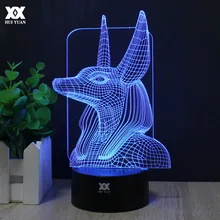 Египетский фараон Guard 3D лампа светодиодный пульт дистанционного управления ночник USB декоративная настольная лампа детский подарок Хуэй Юань бренд