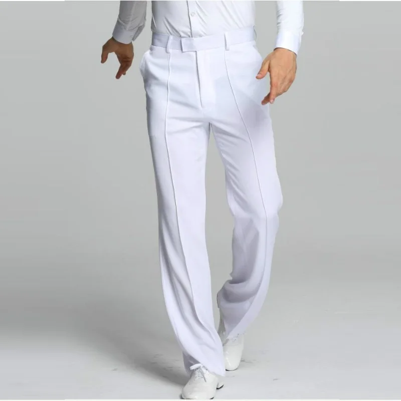 Pantalones de baile latino para hombre, pantalón Cambric blanco de talla  grande, telas para salón de baile, pantalones modernos de Chacha, pantalones  de Vals, B 6971|Latín| - AliExpress