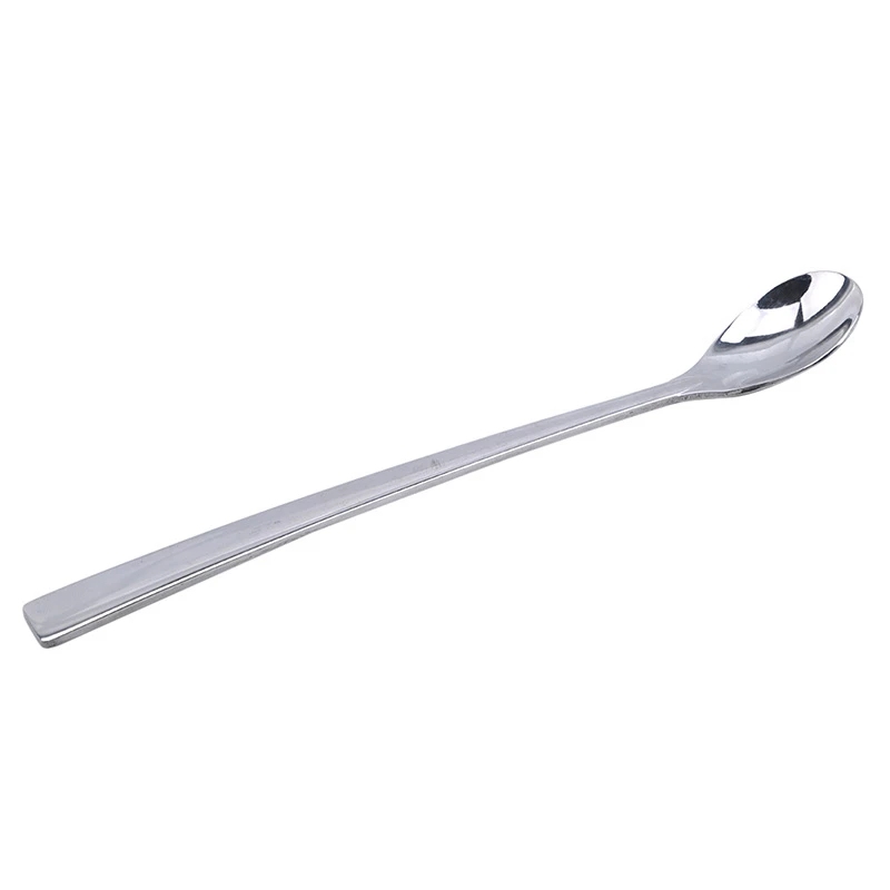 

Stainless Steel Scoop With Long Handle Coffee Mixing Spoons Set Cold Drink Fruit Ice Cream Dessert Teaspoon