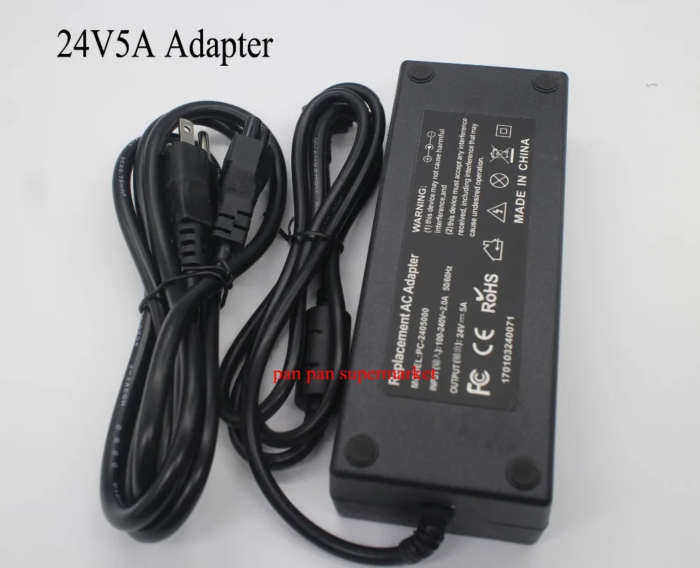 24v 5a 120w led light transformer ac100 240v to dc24v power adapter for