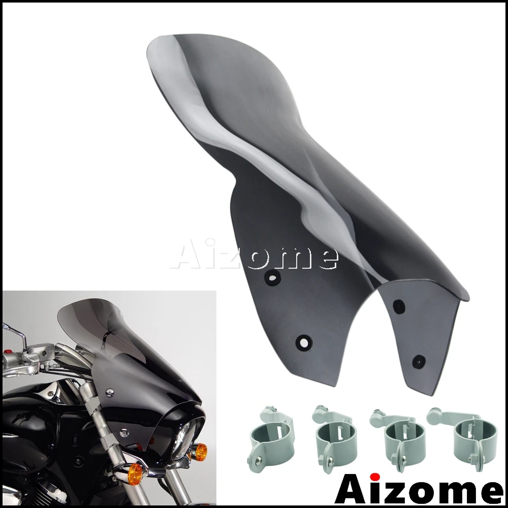 

Motorcycle Windshield Windscreen Black Wind Screen Deflectors For Suzuki Boulevard M109R2 2008-2009